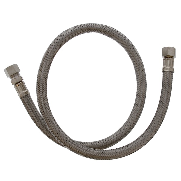 Jones Stephens 3/8in. Flare x 3/8in. Compression x 30in Braided Stainless Steel Texas Style Faucet Connector S04249 - main